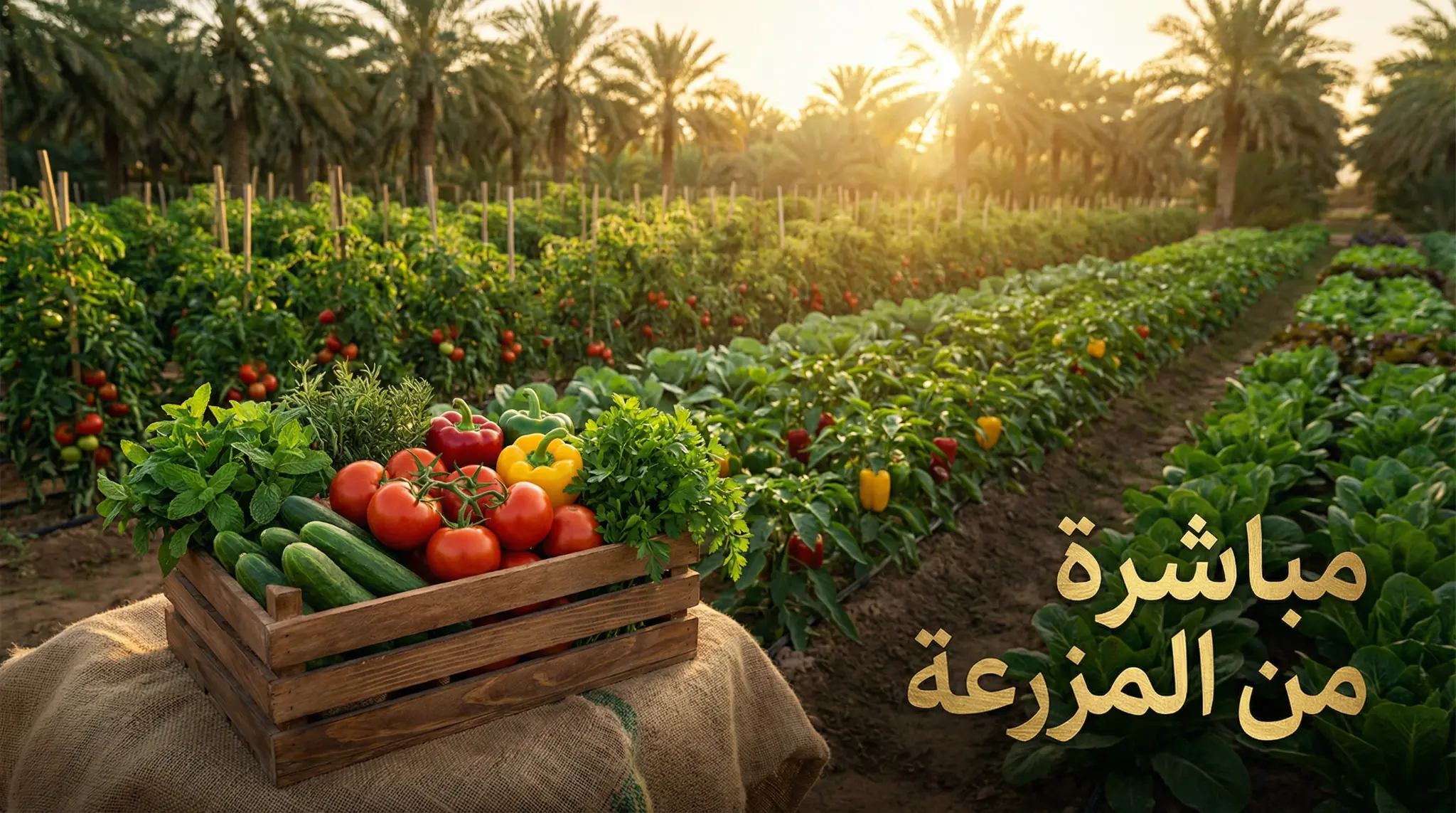 مزارع نَضارة الشريكة وقت الحصاد الصباحي | Nadhara partner farms at morning harvest